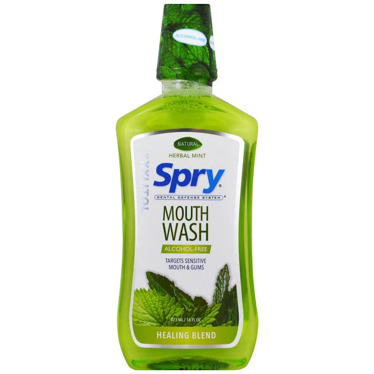 Spry Herbal Mint Mouth Wash Alcohol Free 473ml