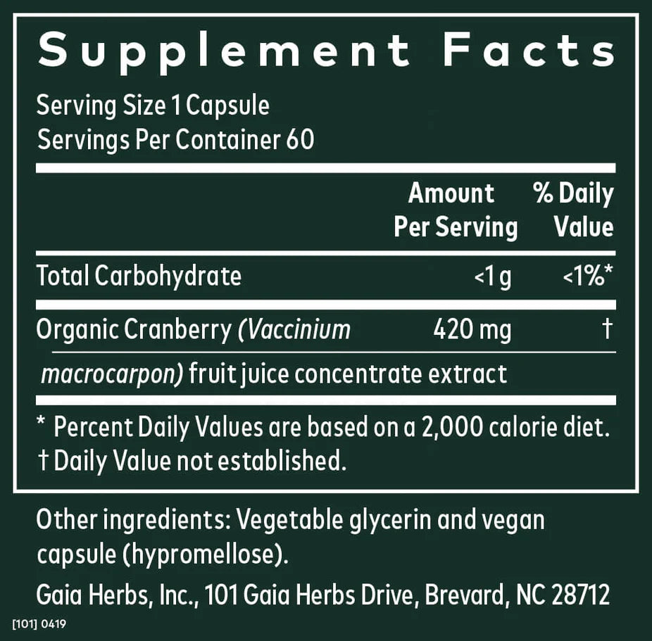 Cranberry Concentrate 60 Capsules