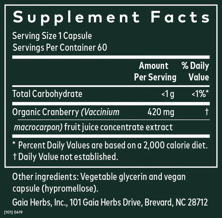 Cranberry Concentrate 60 Capsules