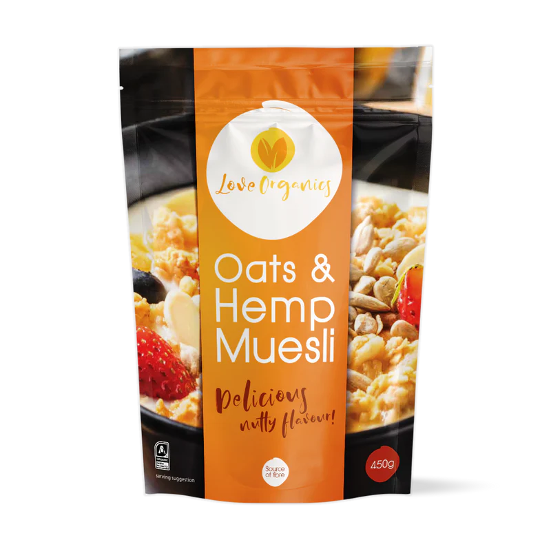 Love Organics Hemp Muesli with Oats 450g (BB 31/1/25)