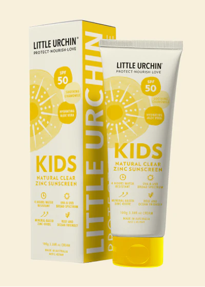 Little Urchin Kids Natural Clear Sunscreen SPF50 100g