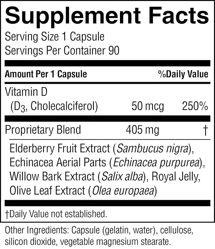 Elderberry D3fence 90 Capsules (BB 3/25)