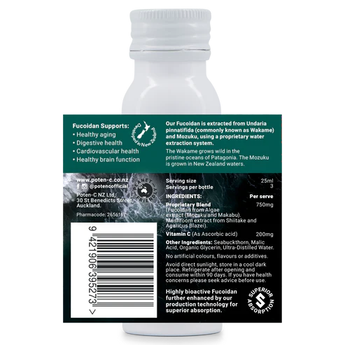 Poten-C Superdose Fucoidan+Mushroom 750mg 75ml