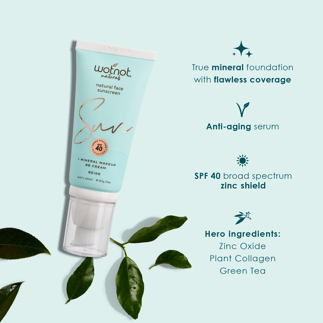 Wotnot Face Sunscreen SPF40 + Mineral Makeup 60g