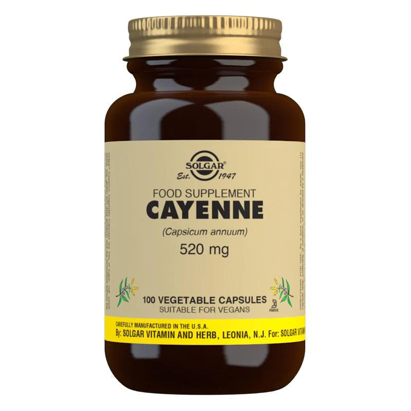 Solgar Cayenne 520mg 100 Capsules