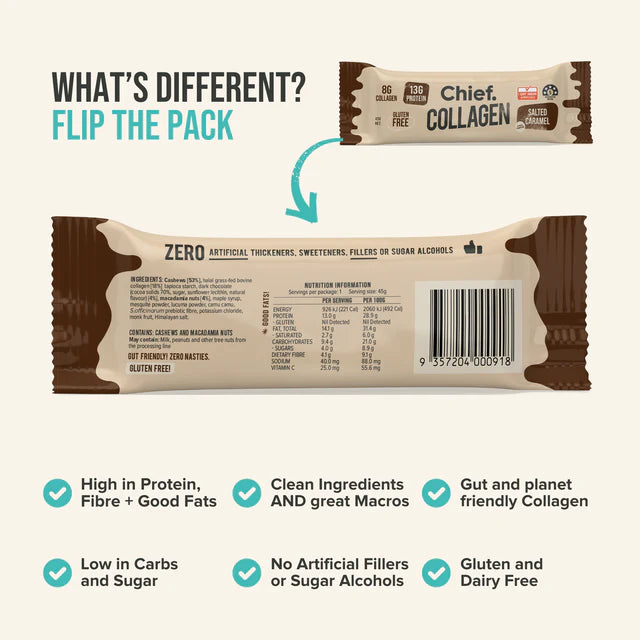 Chief Collagen Protein Bar Salted Caramel 45g