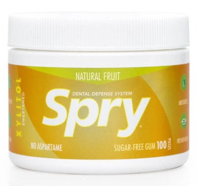 Spry Natural Fruit Gum 100 Pieces