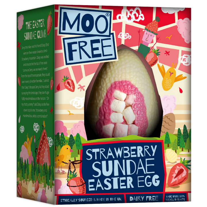 Moo Free Easter Strawberry Sundae Egg 85g