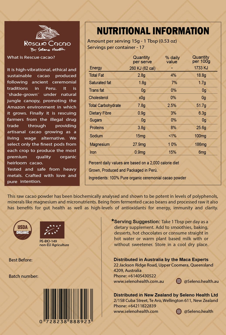 Raw Cacao Powder 250G