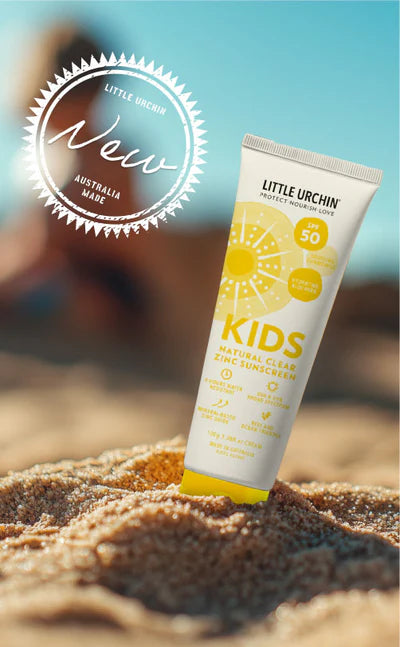 Little Urchin Kids Natural Clear Sunscreen SPF50 100g