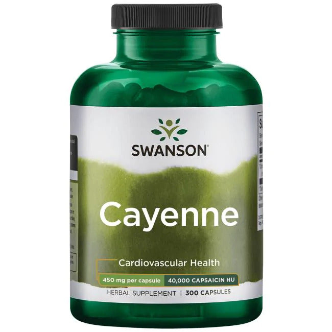 Swanson Cayenne 40,000 Capsaicin Hu 300 capsules