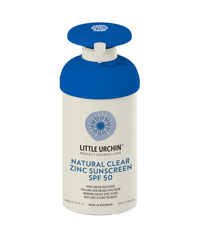 Little Urchin Natural Clear Zinc Sunscreen SPF50 300g
