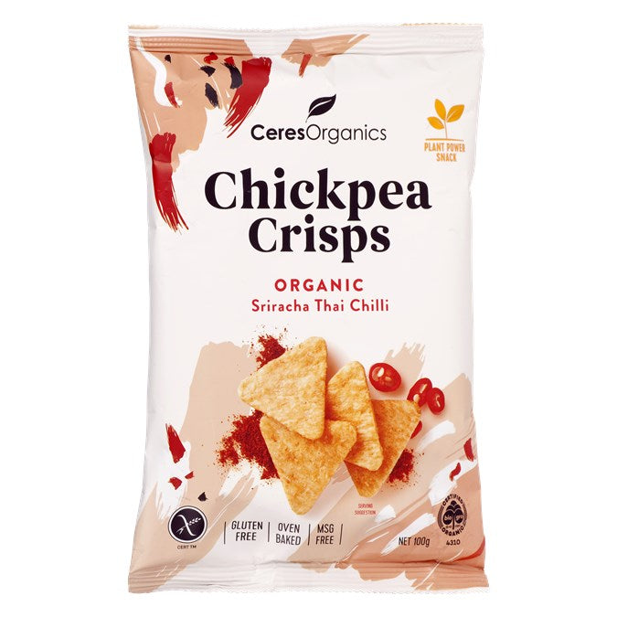 Chickpea Crisps Organic Sriracha Thai Chilli 100G (BB 21/10/24)