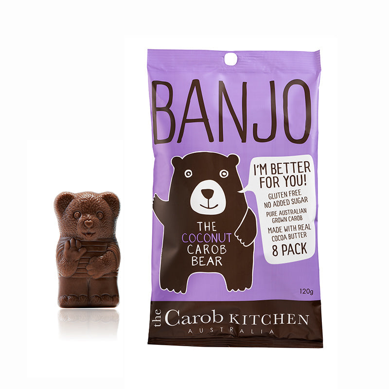 Banjo Bears Carob C/Nut 8 Pack