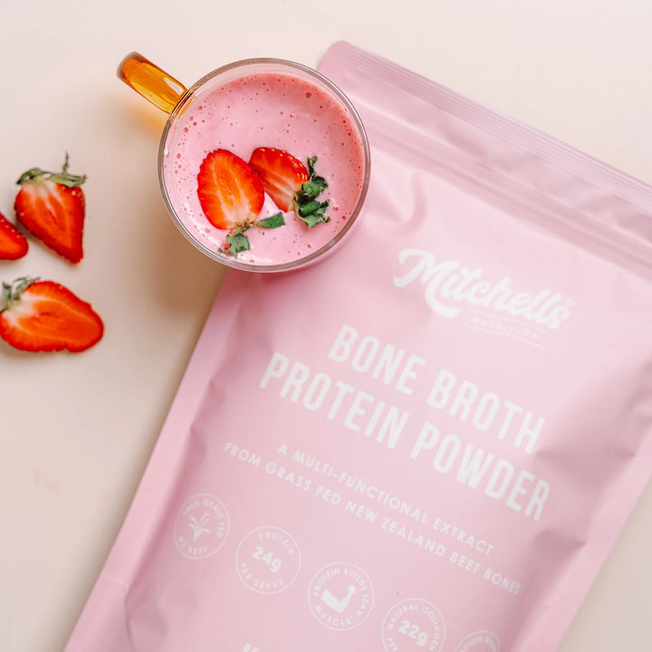 Bone Broth Protein Powder - Real Strawberry 500g