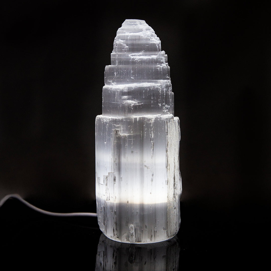 Selenite Lamp - 34Cm