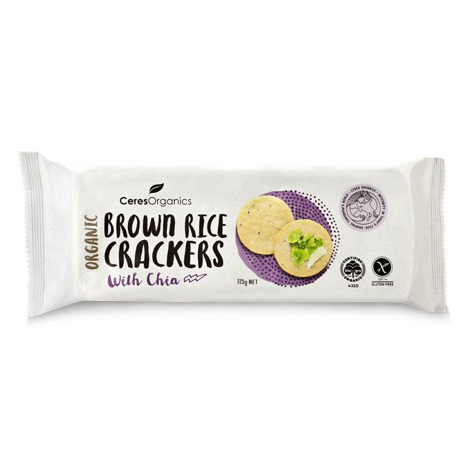 Brown Rice Crackers Chia 115G